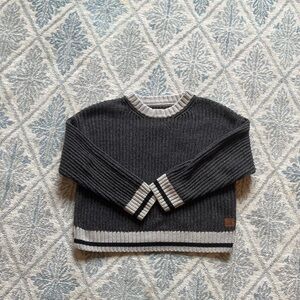 Striped Black and Gray Sweater